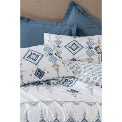 Cotton Box Bohem Çift Kişilik Nevresim Takımı Talora İndigo