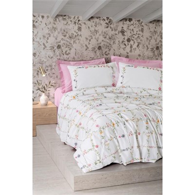 Cotton Box Çift Kişilik Nevresim Takımı Trellis Pembe