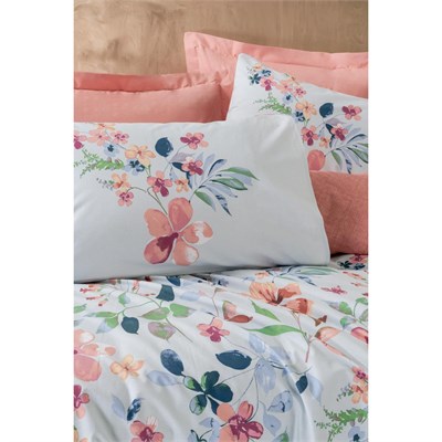 Cotton Box Çift Kişilik Nevresim Takımı Bluebell Somon