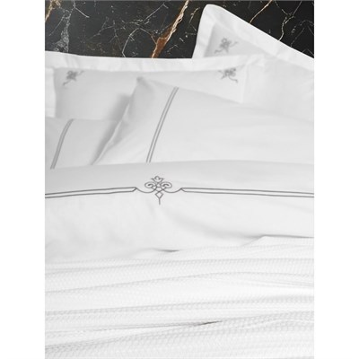Cotton Box Classic Çeyizlik Çift Kişilik Pikeli Nevresim Takımı Güher Beyaz
