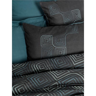 Cotton Box Dark Çift Kişilik Nevresim Takımı Noche Petrol