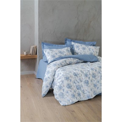 Cotton Box Dual Tek Kişilik Nevresim Takımı Celeste İndigo