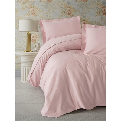 Cotton Box Elegant Saten Çift Kişilik Nevresim Takımı Pudra