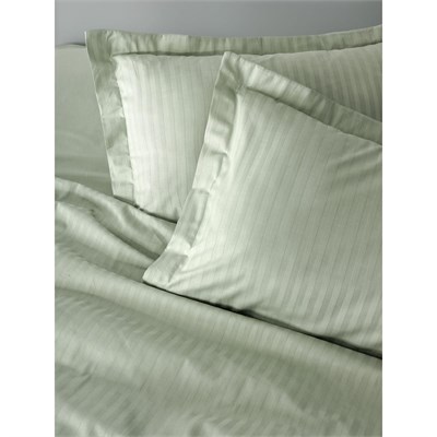 Cotton Box Elegant Stripe Saten Çift Kişilik Nevresim Takımı Adaçayı