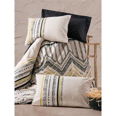 Cotton Box Ethnic Çift Kişilik Nevresim Takımı Elvira Siyah