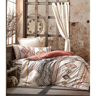 Cotton Box Ethnic Tek Kişilik Nevresim Takımı Felix Kiremit