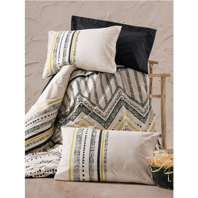 Cotton Box Ethnic Tek Kişilik Nevresim Takımı Elvira Siyah