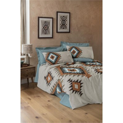 Cotton Box Ethnic Tek Kişilik Nevresim Takımı Nomad Mint