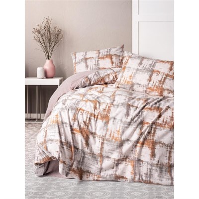 Cotton Box Flanel Çift Kişilik Nevresim Takımı Farida Kahve