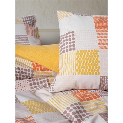 Cotton Box Flanel Çift Kişilik Nevresim Takımı Palm Hardal