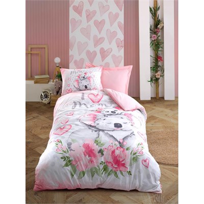 Cotton Box Junior Tek Kişilik Nevresim Takımı Koala Pembe