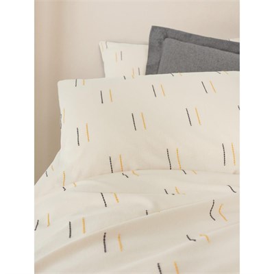 Cotton Box Loopra Çift Kişilik Nevresim Takımı Lura Gri