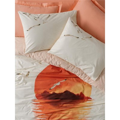 Cotton Box Maritime Çift Kişilik Nevresim Takımı Sunset Somon
