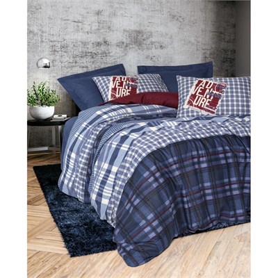 Cotton Box Masculine Çift Kişilik Nevresim Takımı Roger Lacivert