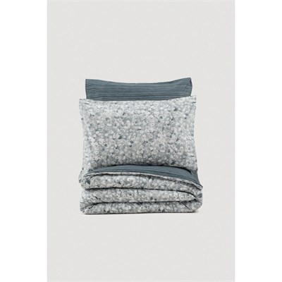 Cotton Box Minimal Çift Kişilik Lastikli Çarşaflı Nevresim Takımı Molly Antrasit