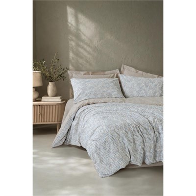 Cotton Box Minimal Tek Kişilik Lastikli Çarşaflı Nevresim Takımı Loom Bej