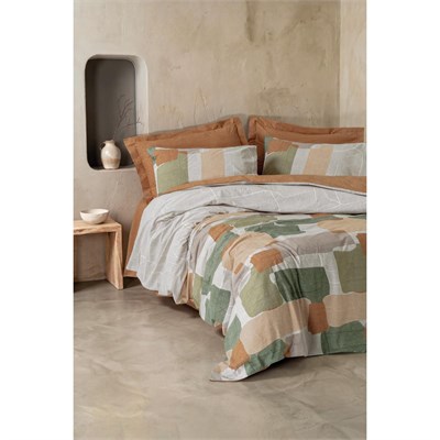 Cotton Box Modern Çift Kişilik Nevresim Takımı Mingle Karamel