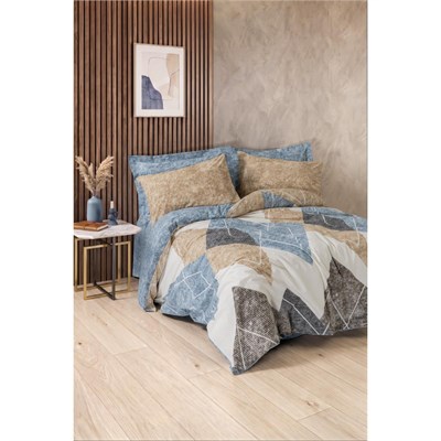 Cotton Box Modern Tek Kişilik Nevresim Takımı Axis İndigo