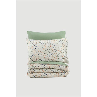 Cotton Box Petite Çift Kişilik Lastikli Çarşaflı Nevresim Takımı Lola Yeşil