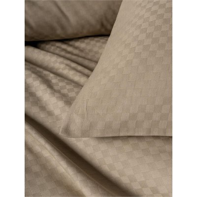 Cotton Box Plaid Ranforce Çift Kişilik Nevresim Takımı Vizon