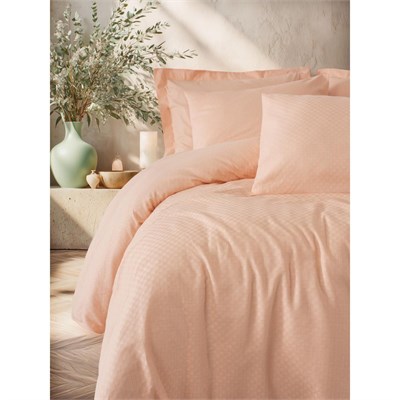 Cotton Box Plaid Ranforce Çift Kişilik Nevresim Takımı Plaid Somon