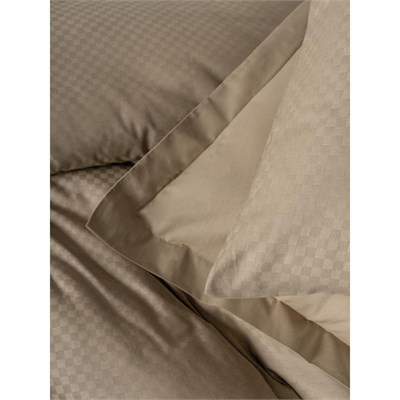 Cotton Box Plaid Ranforce Çift Kişilik Nevresim Takımı Vizon