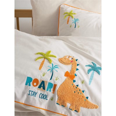 Cotton Box Punch Nakışlı Bebek Nevresim Takımı Kiddo Krem