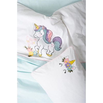 Cotton Box Punch Nakışlı Bebek Nevresim Takımı Dolly Mint