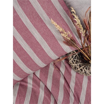 Cotton Box Ribbed Çift Kişilik Nevresim Takımı Bande Bordo