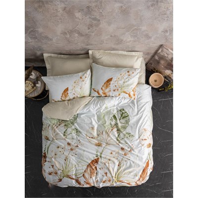Cotton Box Saten Çift Kişilik Nevresim Takımı Luster Bej