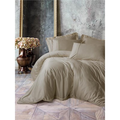 Cotton Box Silky Saten Çift Kişilik Nevresim Takımı Bej