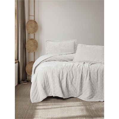Cotton Box Softnest Çift Kişilik Yatak Örtüsü Boleta Taş