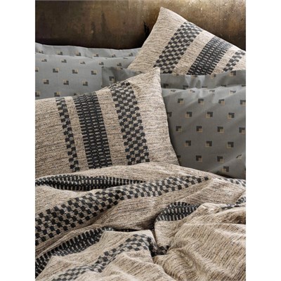 Cotton Box Toprak Çift Kişilik Nevresim Takımı Arlo Kahve