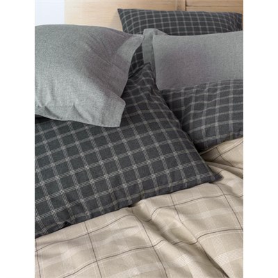 Cotton Box Warm Flanel Çift Kişilik Nevresim Takımı Siiras Gri