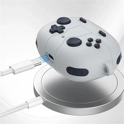Coverzone Apple AirPods 4 ile uyumlu 4.Nesil Kılıf Kılıf Retro Görünümlü Kancalı Nint-endo Yumuşak Soft Dokunuş AirPods 4. Nesil Kulaklık Kılıf (Gri, AirPods 4. Nesil)