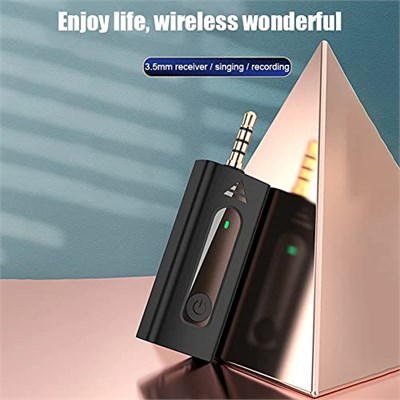 Coverzone Kablosuz Mikrofon Wireless Tekli Yaka Mikrofonu 3.5mm Aux Girişli Sokak Müzisyenleri Amfi Hoparlör Bilgisayar Youtuber Tablet Tak Çalıştır (TELEFON DESTEKLEMEZ) K35