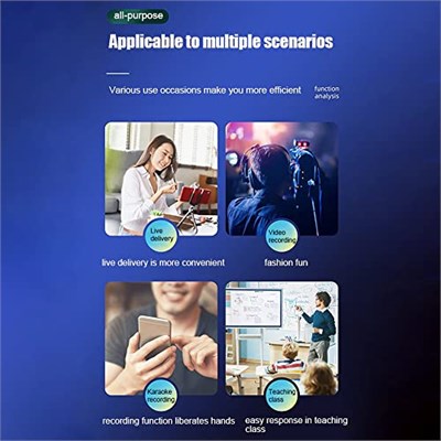 Coverzone Kablosuz Mikrofon Wireless Tekli Yaka Mikrofonu 3.5mm Aux Girişli Sokak Müzisyenleri Amfi Hoparlör Bilgisayar Youtuber Tablet Tak Çalıştır (TELEFON DESTEKLEMEZ) K35