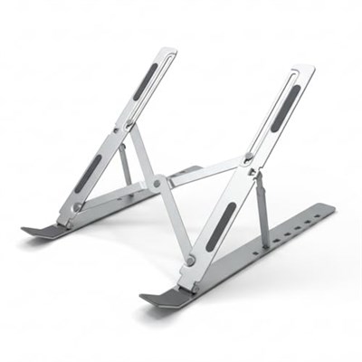 Coverzone Notebook Standı 2in1 Katlanabilir Taşınabilir Folding Alüminyum Dizüstü Bilgisayar Standı Açısı Ayarlanabilir 7 Kademeli