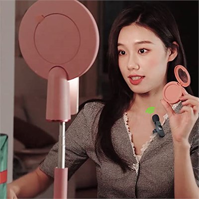 Coverzone Type-c 2 Adet Mikrofonlu Tek Alıcılı Kablosuz Cep Telefonu İçin USB C Girişli Gürültü Önleyicili Profesyonel Dış Mekan Vlog Canlı Yayın Youtuber Yaka Mikrofonu Siyah