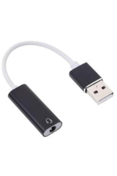 Coverzone USB den Mikrofonlu Kulaklık Çevirici (USB To 3.5 mm Jack) Playstation Uyumlu Bilgisayar Ses Kartı Kablosu 3.5 mm Jack (Dişi) Girişli Ses Adaptörü 7.1 Dönüştürücü PS3 PS4 PS5 Uyumlu (Beyaz)