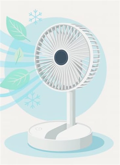 Coverzone Yüksekliği Ayarlanabilir 31cm - 37 cm Taşınabilir Masaüstü Mini USB Fan Şarj Edilebilir Telefon Tutuculu 3 Kademeli Vantilatör Soğutucu Mini Fan (FS-21 - Beyaz)
