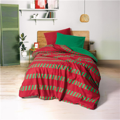 Cozy Home Festive Çift Kişilik Lastikli Çarşaflı Nevresim Takımı Holly
