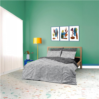 Cozy Home mono Tek Kişilik Lastikli Çarşaflı Nevresim Takımı Maze