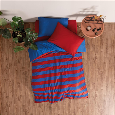 Cozy Home Popping Colors Çift Kişilik Lastikli Çarşaflı Nevresim Takımı Blaze 180x200