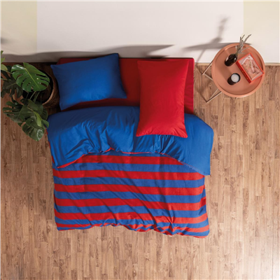 Cozy Home Popping Colors Çift Kişilik Lastikli Çarşaflı Nevresim Takımı Blaze 180x200