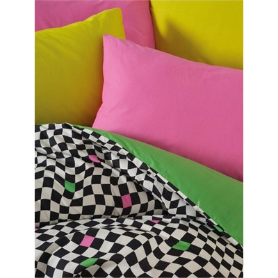 Cozy Home popping Colors Tek Kişilik Lastikli Çarşaflı Nevresim Takımı Dazzle Yeşil