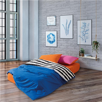 Cozy Home popping Colors Tek Kişilik Lastikli Çarşaflı Nevresim Takımı Dusk