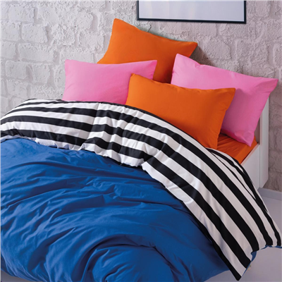 Cozy Home popping Colors Tek Kişilik Lastikli Çarşaflı Nevresim Takımı Dusk