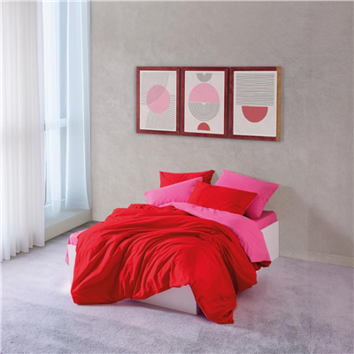 Cozy Home Popping Colors Tek Kişilik Lastikli Çarşaflı Nevresim Takımı Sage Sarı-Yeşil