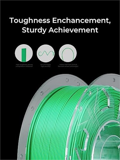 Creality PLA Filament 1,75 mm, 3D Yazıcı Filamenti, 1,0 kg (2,2 lbs) Makara, Çözgü Arttırılmış Tokluk Yok, Boyutsal Doğruluk ± 0,03 mm Baskı Filamenti, 3D Yazıcılar için (Yağmur Yayı)
